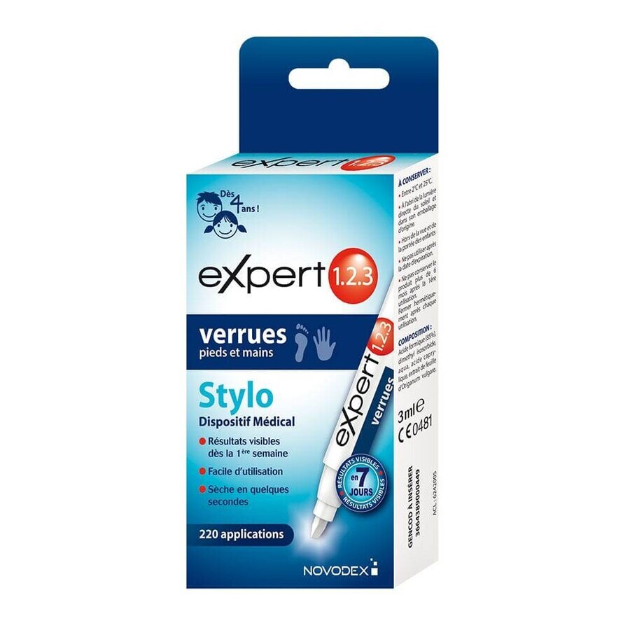 Acquista Novodex Esperto 1.2.3 Penna per verruche 3ml Novodex Esperto 1.2.3 Penna per verruche 3ml