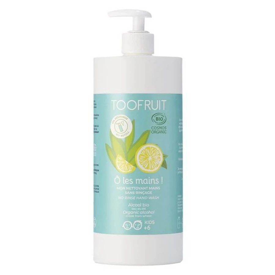 Toofruit Ô Les Mains Handreinigungsgel mit Zitrone und Aloe Vera ohne Spülung 1000ML