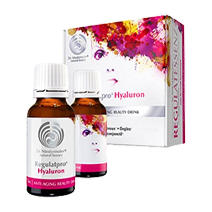 Regulatpro Hyaluron à l'Acide Hyaluronique Végétalien Peaux Cheveux et Ongles 20 Flacons de 20ml