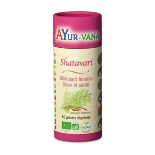 Ayur-Vana Shatavari Estimulante orgánico del deseo y la salud femenina 60 cápsulas