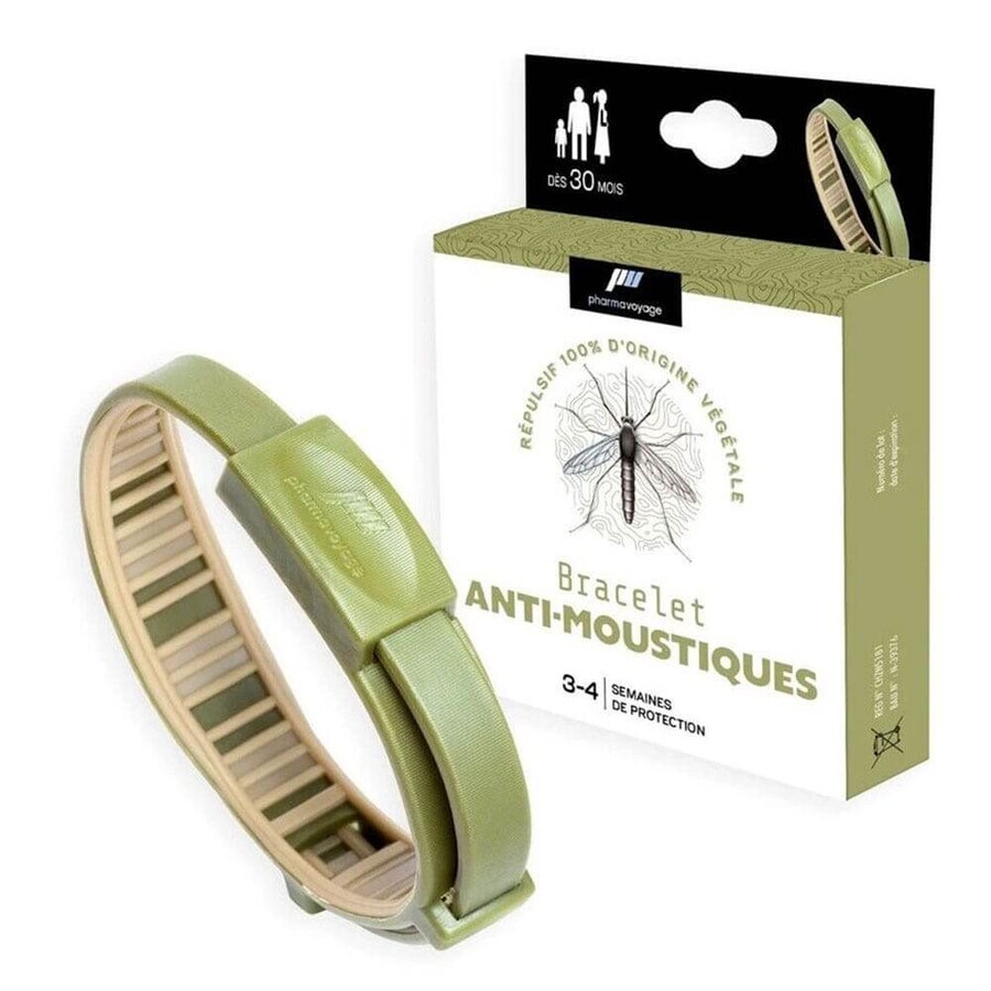 Pharmavoyage Pulsera antimosquitos a base de plantas
