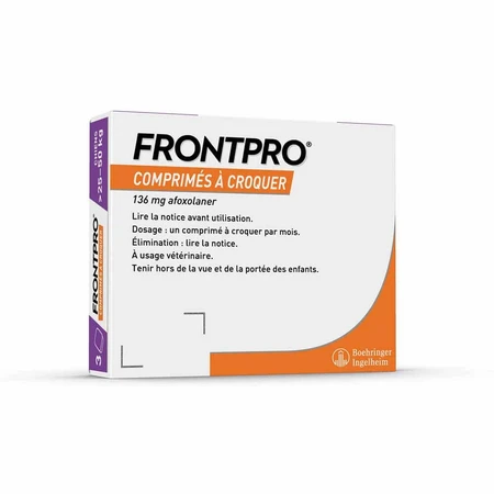 Frontline Frontpro Antiparasitic großer Hund 20-50kg gegen Flöhe und Zecken x3 Tabletten