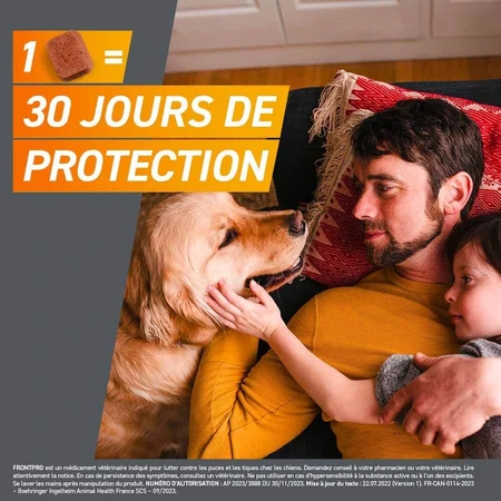 Frontline Frontpro Antiparasitic großer Hund 20-50kg gegen Flöhe und Zecken x3 Tabletten