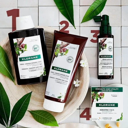 Klorane Quinina Champú anticaída fortalecedor y estimulante para cabellos cansados 400ml
