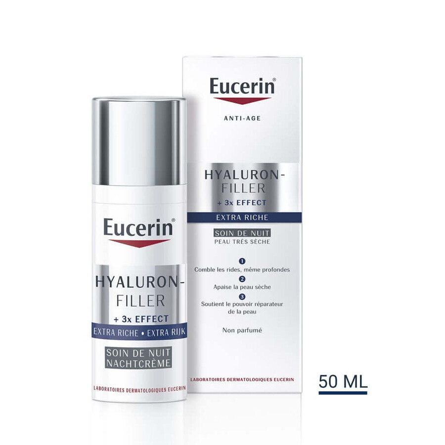 Eucerin Hyaluron-Filler Extra Riche Nachtpflege Reichhaltige Textur 50ml Eucerin Hyaluron-Filler Extra Riche Nachtpflege Reichhaltige Textur 50ml