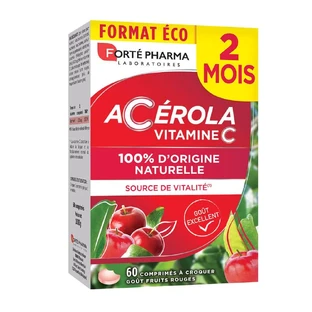 Forté Pharma Acerola Rijk aan natuurlijke vitamine C 60 kauwtabletten