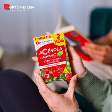 Forté Pharma Acerola Rijk aan natuurlijke vitamine C 60 kauwtabletten