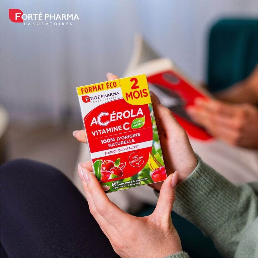 Forté Pharma Acerola Rich in Natural Vitamins C 60 chewable tablets
