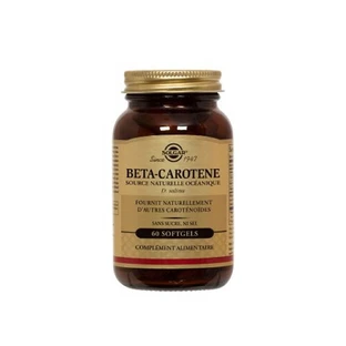 Solgar Beta Caroteno 60 cápsulas blandas Carotène 7mg Solaire Beauté 60 cápsulas