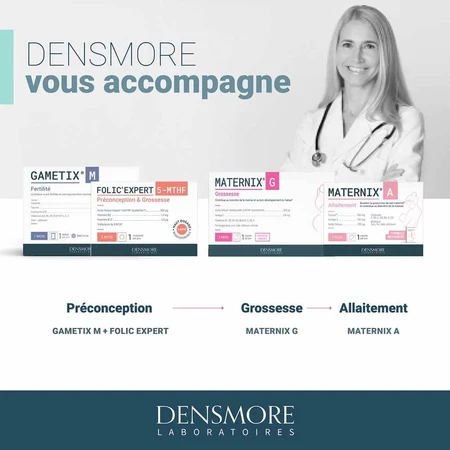 Densmore Folic'expert Acide Folique (5-MTHF) Préconception et grossesse 90 comprimés
