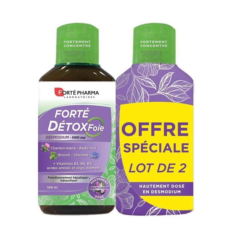 Forté Pharma Forté Détox Disintossicante naturale del fegato arricchito con desmodium 2x500ml