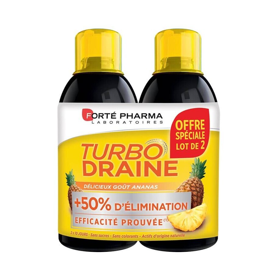 Forté Pharma TurboDraine Afslankend en Ontslakkend Ananassmaak 2x500ml