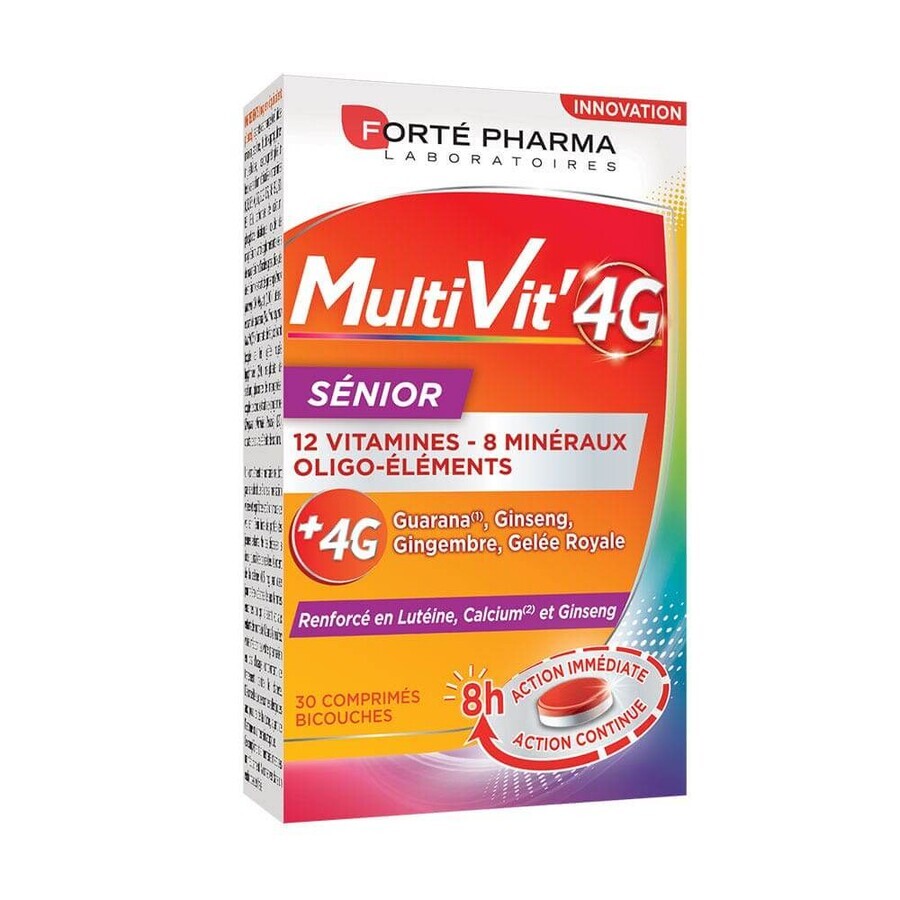 Forté Pharma MultiVit'4G Calcium-Rich Senior Multivitamins 30 Tablets
