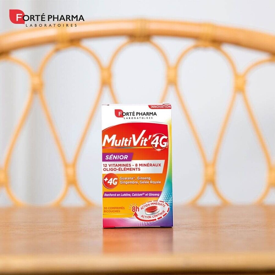 Forté Pharma MultiVit'4G Calcium-Rich Senior Multivitamins 30 Tablets