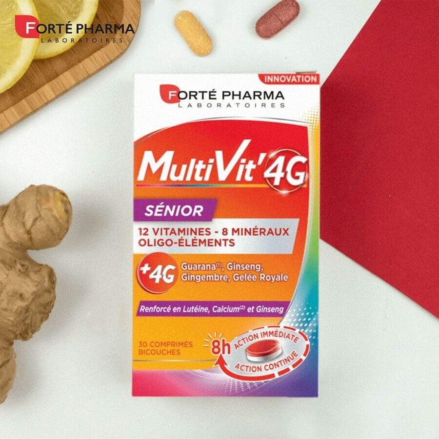 Forté Pharma MultiVit'4G Calcium-Rich Senior Multivitamins 30 Tablets