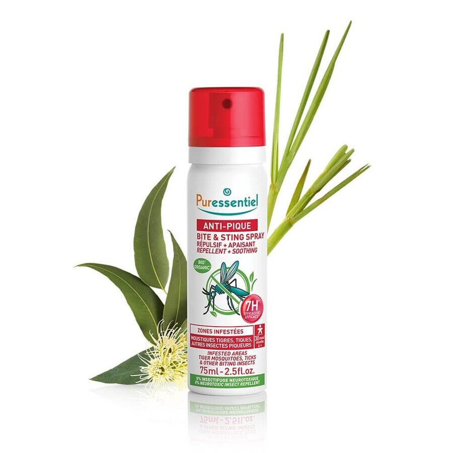 Puressentiel SOS Insects Mosquito Repellent and Soothing Spray 75 ml
