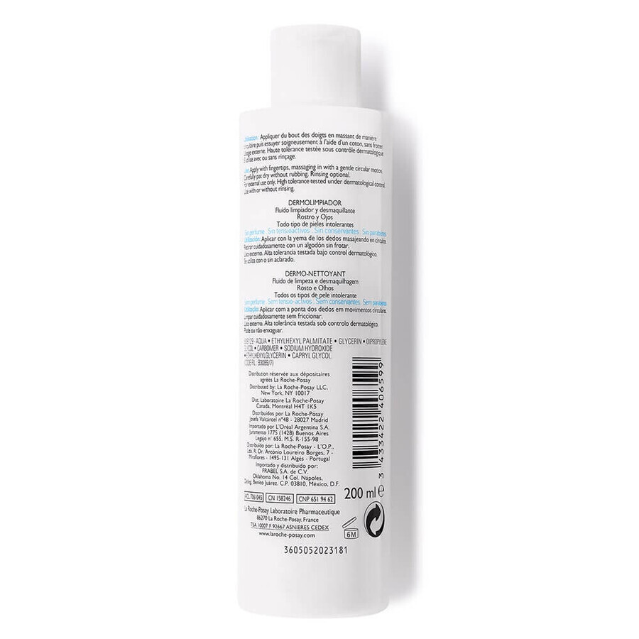 La Roche-Posay Toleriane Dermo-detergente Struccante Pelle sensibile, secca e intollerante Dermo nettoyant peaux sensibles La Roche-Posay Toleriane Dermo-detergente Struccante Pelle sensibile, secca e intollerante Dermo nettoyant peaux sensibles