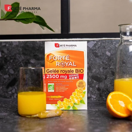 Forté Pharma Forté Royal Jalea Real Ecológica 2500 mg dosis fuerte 20 ampollas 10 ml