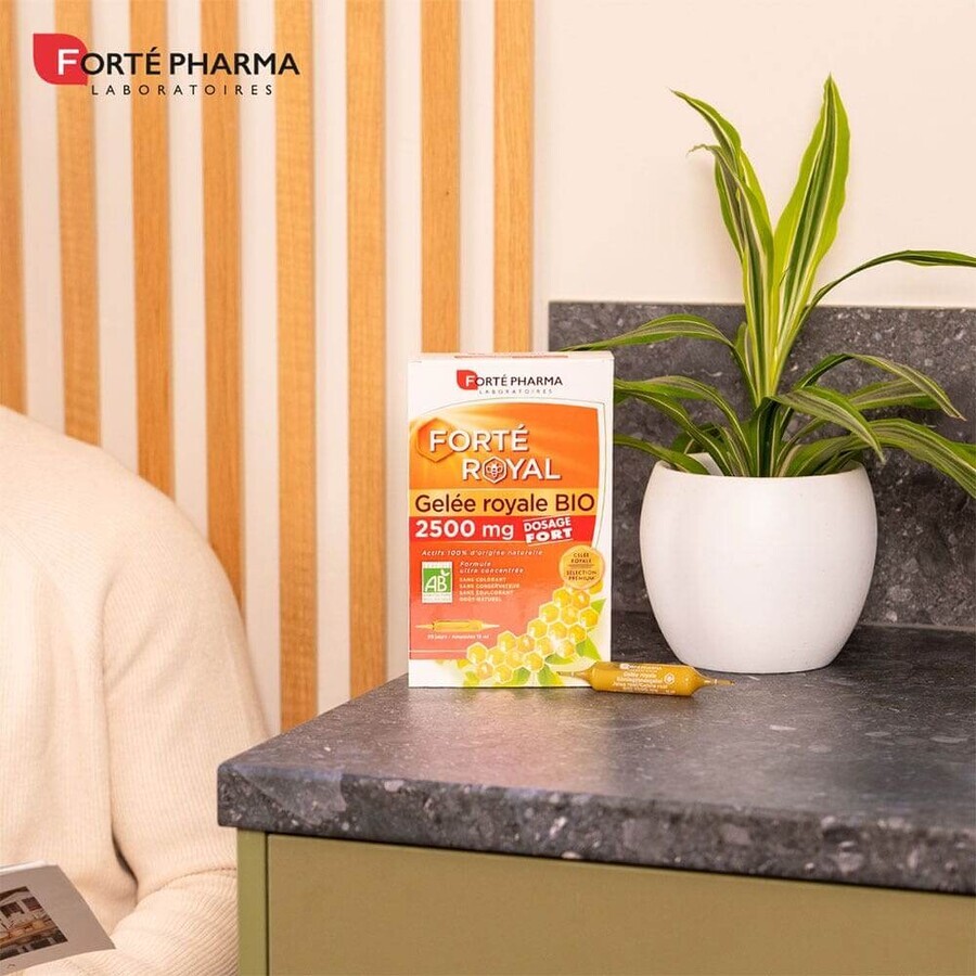 Forté Pharma Forté Royal Jalea Real Ecológica 2500 mg dosis fuerte 20 ampollas 10 ml