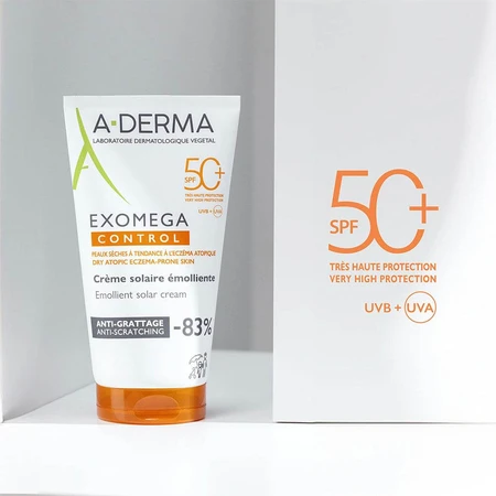 A-Derma Exomega Control Control Crème émolliente anti-grattage SPF50+ 150ml
