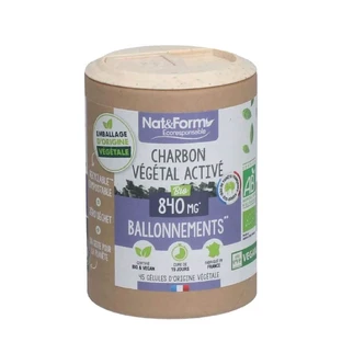 Nat&Form Charbon Végétal Activé 45 gélules