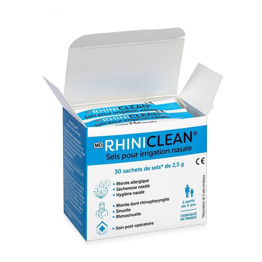Rhiniclean Sales de Irrigación Nasal Enjuague Nasal 30 sobres de 2,5 g