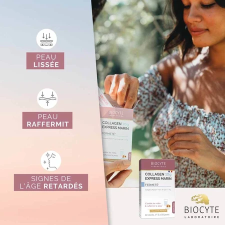 Biocyte Anti-Ageing Collageen Express Perzik smaak 10 sticks
