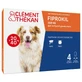 Clement-Thekan Fiprokil Repelente de pulgas y garrapatas para perros de 20-40 kg 2,68 ml x 4 pipetas