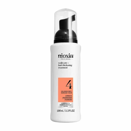 Nioxin System 4 Tratamiento sin aclarado para cabellos coloreados/secos/dañados y pérdida avanzada 100 ml