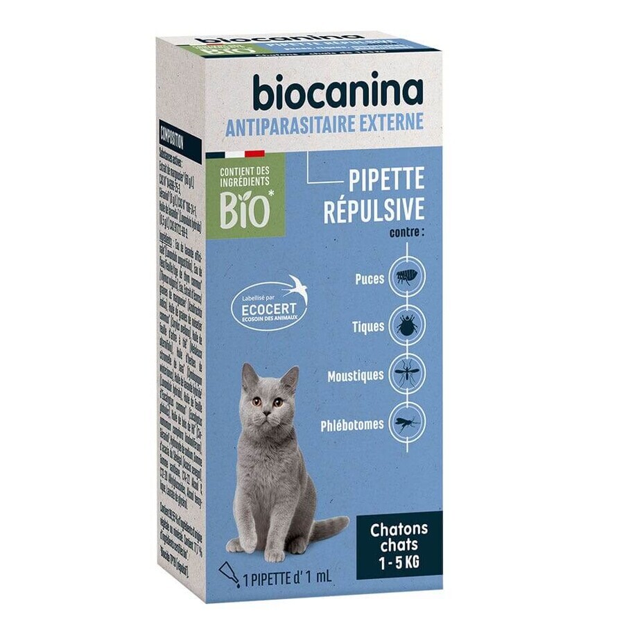 Acquista Biocanina Antiparassitario esterno Oipetta repellente per gattini e gatti da 1 a 5 kg 1 pipetta Biocanina Antiparassitario esterno Oipetta repellente per gattini e gatti da 1 a 5 kg 1 pipetta