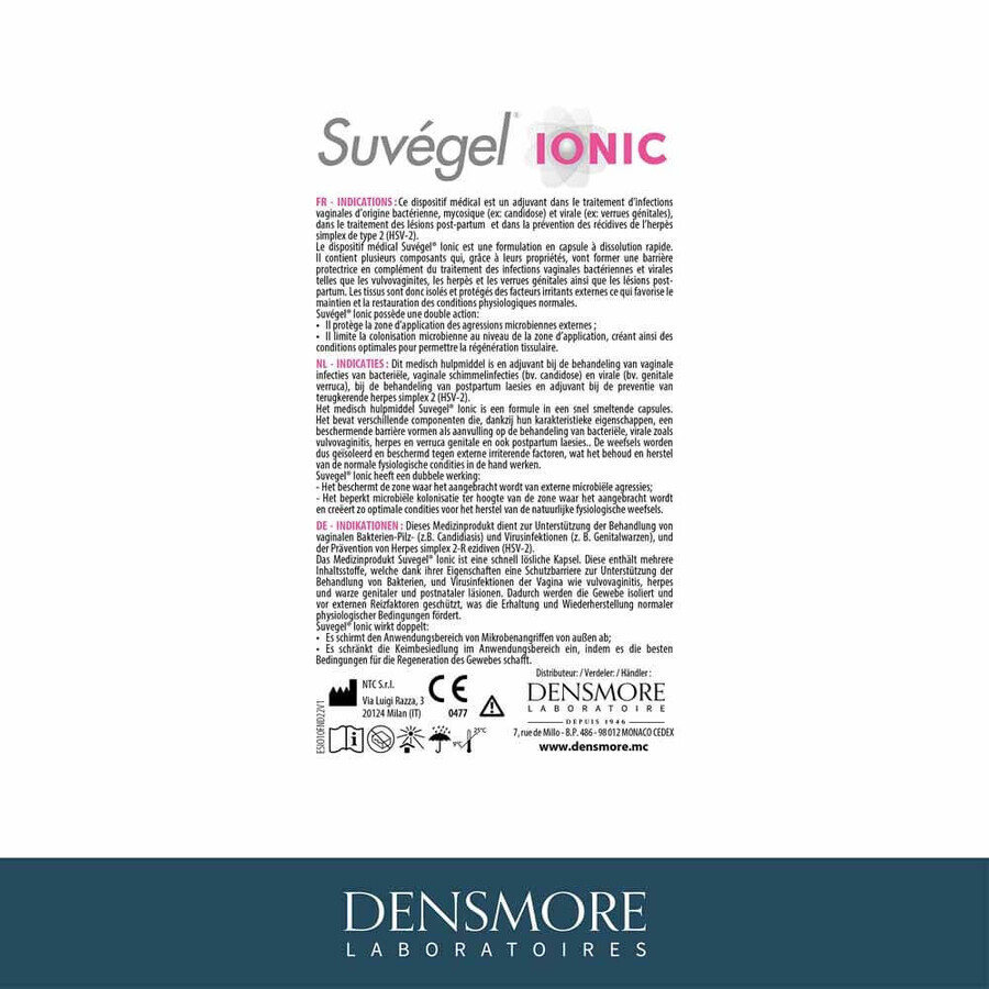 Densmore Suvegel Ionic 10 capsule vaginali