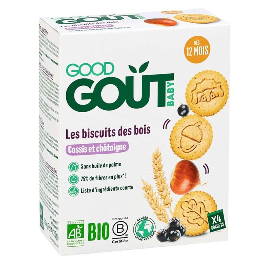 Good Gout I Bois Biscuits Blackcurrant and Chestnut 12 months 80 g (x4 sachets)