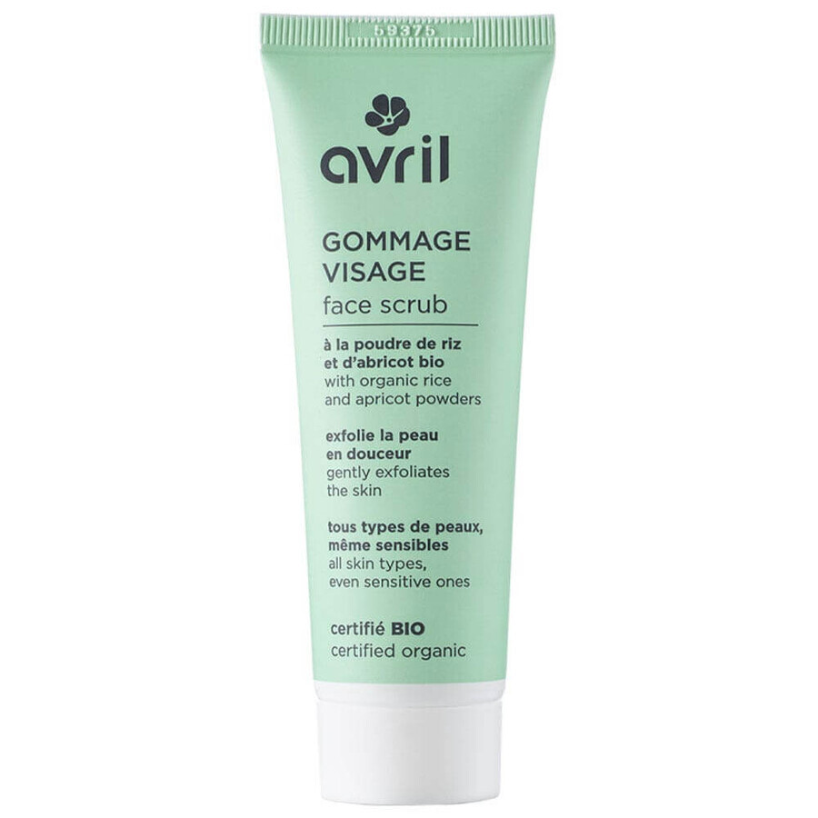 Avril Face Scrub cu orez și pudră de caise Bio 50ml