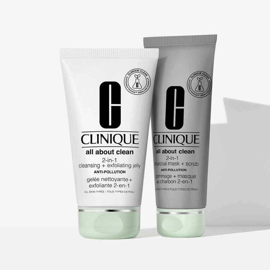 Clinique All About Clean Scrub and Charcoal Mask 2 in 1 121g Clinique All About Clean Scrub and Charcoal Mask 2 in 1 121g