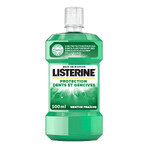 Listerine Defence Fresh Mint Bath Tand- en tandvleesbescherming 500ml Listerine Defence Fresh Mint Bath Tand- en tandvleesbescherming 500ml