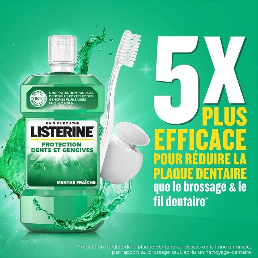 Listerine Defence Fresh Mint Bath Tand- en tandvleesbescherming 500ml
