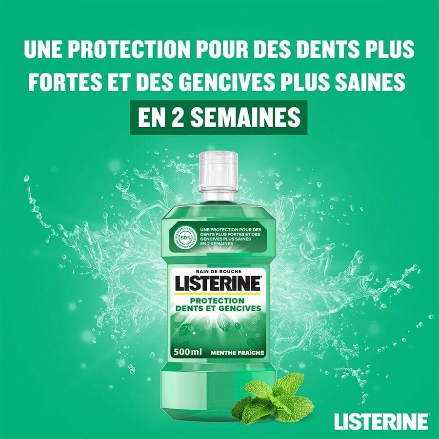 Listerine Defence Fresh Mint Bath Tand- en tandvleesbescherming 500ml