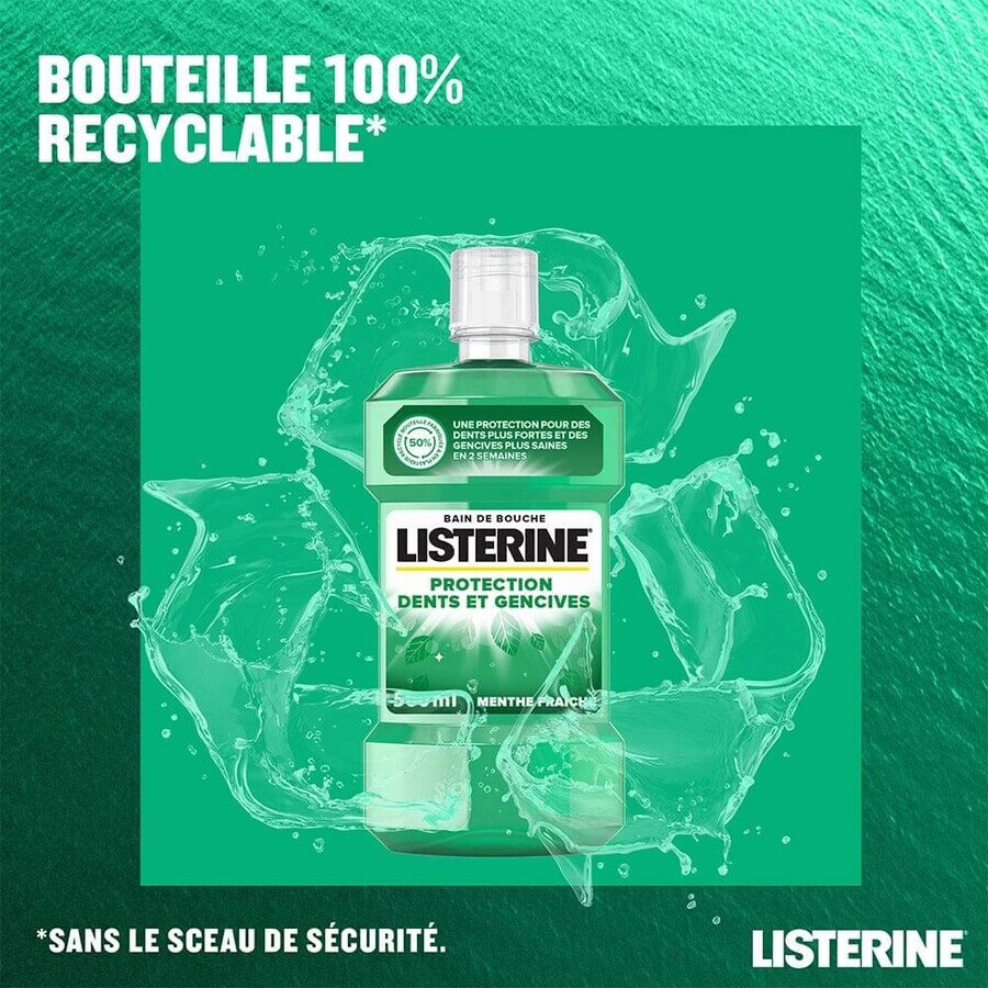 Listerine Defence Fresh Mint Bath Tand- en tandvleesbescherming 500ml