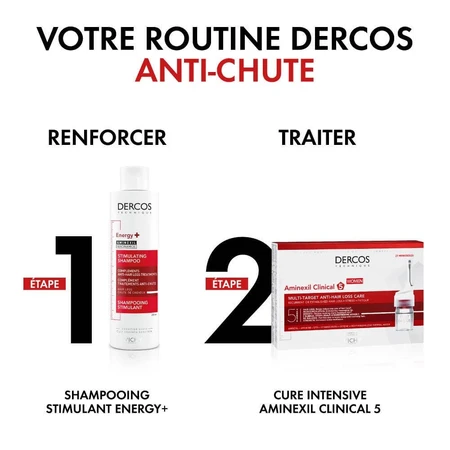 Vichy Dercos Energising Shampoo mit Aminexil Anti-Haarausfall-Ergänzung 200ml