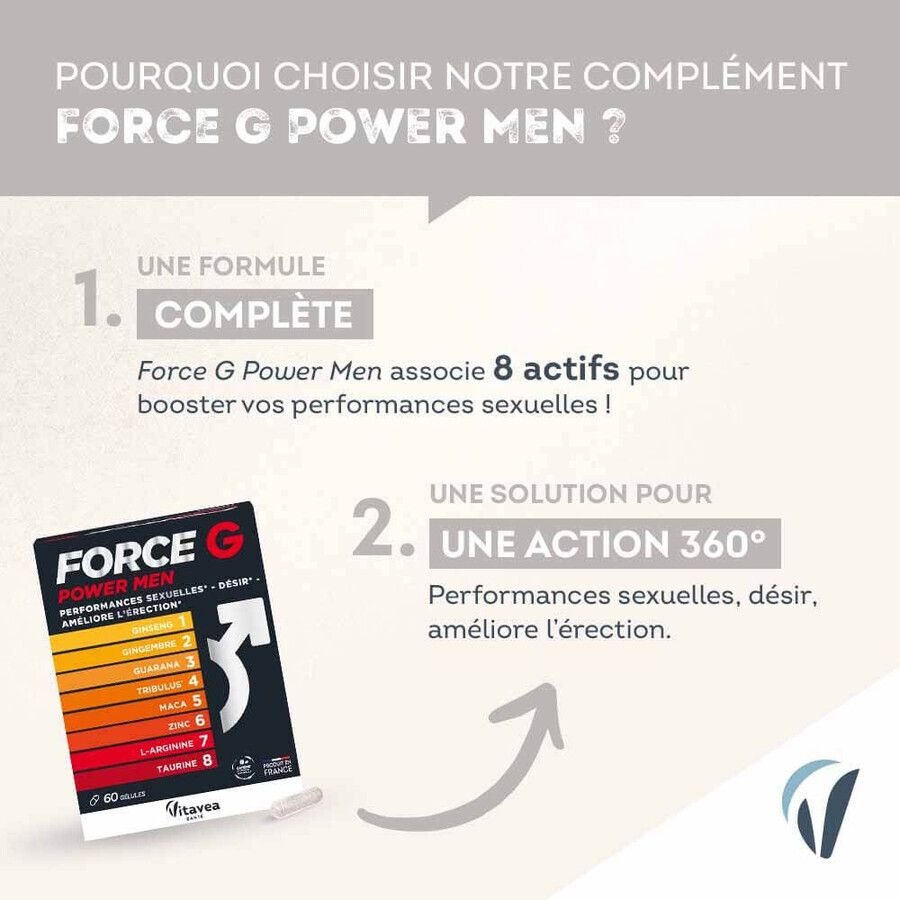 Vitavea Santé Force G Sexual Performance of Power Men 60 Capsules
