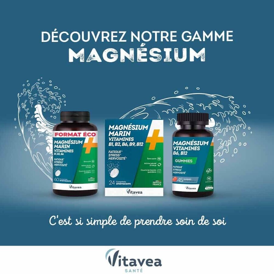 Vitavea Santé Magnesium + Vitaminen B1 B2 B6 Ontspanning 24 tabletten