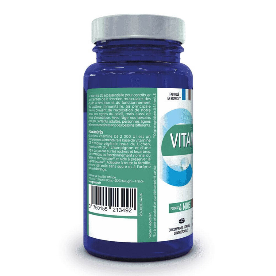 Granions Vitamin D3 2000IU x30 chewable tablets