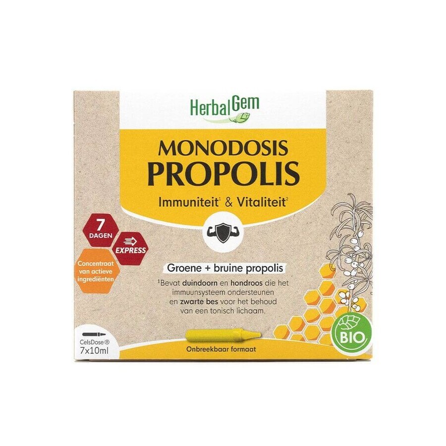 Herbalgem Organic Propolis single dose 70 ml