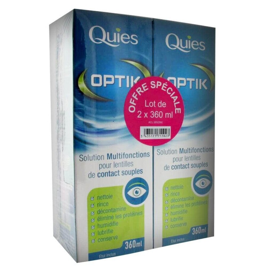 Quies Optik Solution for Soft Contact Lenses 2x360ml