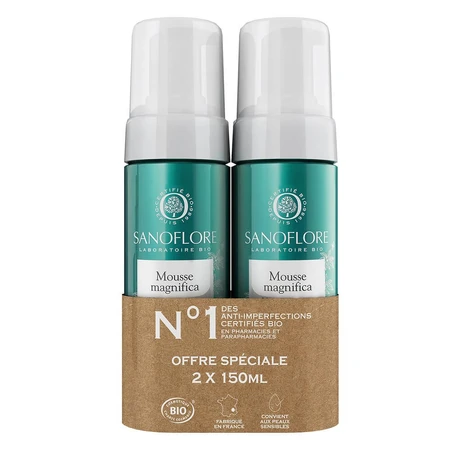 Sanoflore Magnifica Certified Facial Cleansers Bio 2x150 ml Acne-prone skin 300 ml