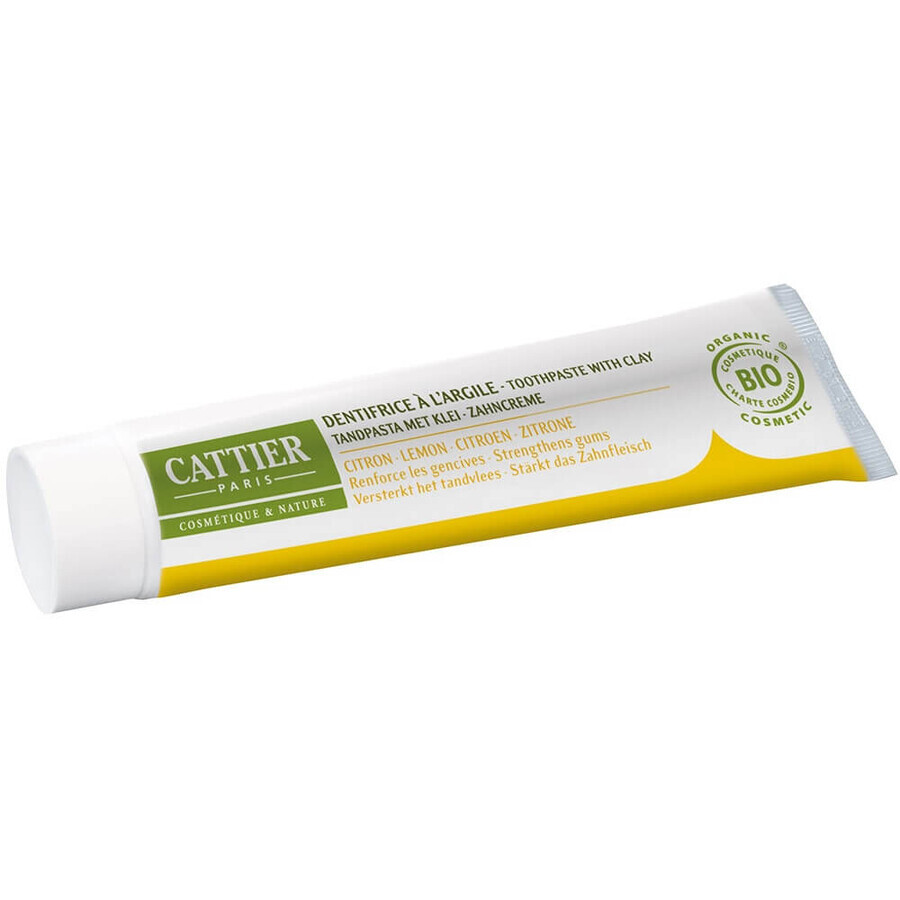 Cattier Dentifrice Dentargile A L'huile Essentielle De Citron Bio 75ml