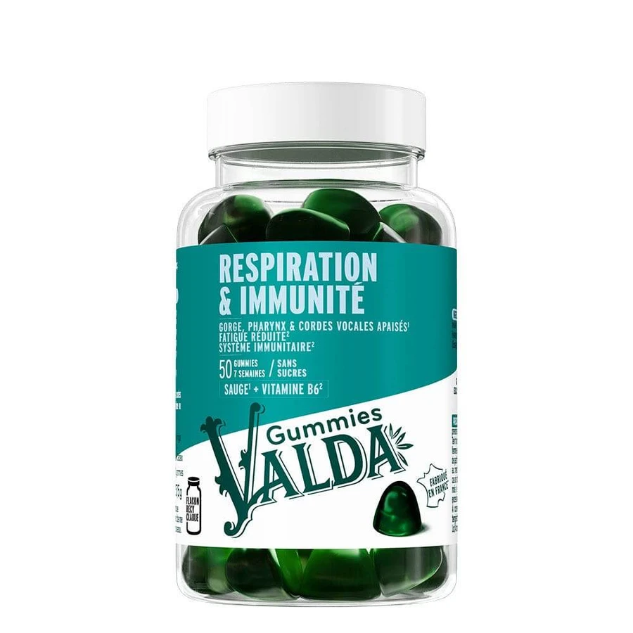 Valda Respiration & Immunité Goût Eucalyptus 50 gummies