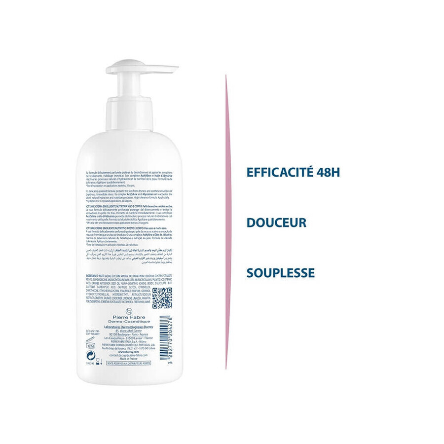 Ducray Ictyane Crema Nutritiva Emoliente Pieles secas a muy secas 400ml Ducray Ictyane Crema Nutritiva Emoliente Pieles secas a muy secas 400ml