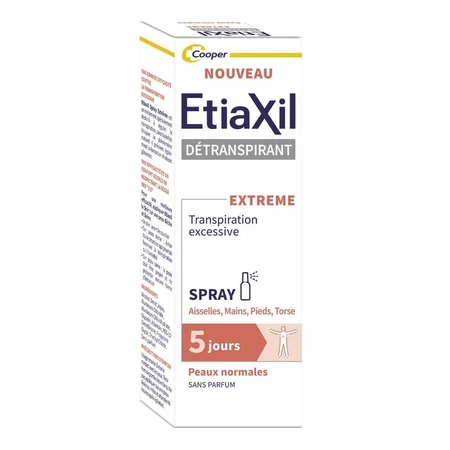 Etiaxil Spray Déodorant Détranspirant Aisselles Mains Pieds Torse 30ml