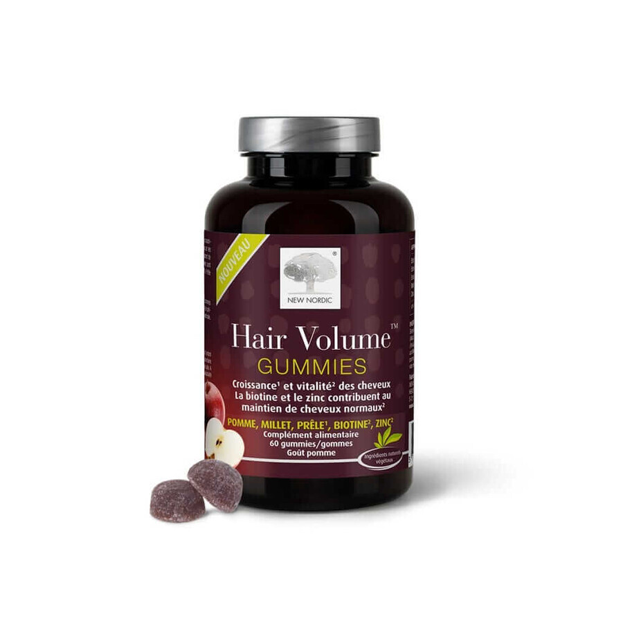 New Nordic Hair Volume 60 Gummies Croissance Et Vitalite Des Cheveux
